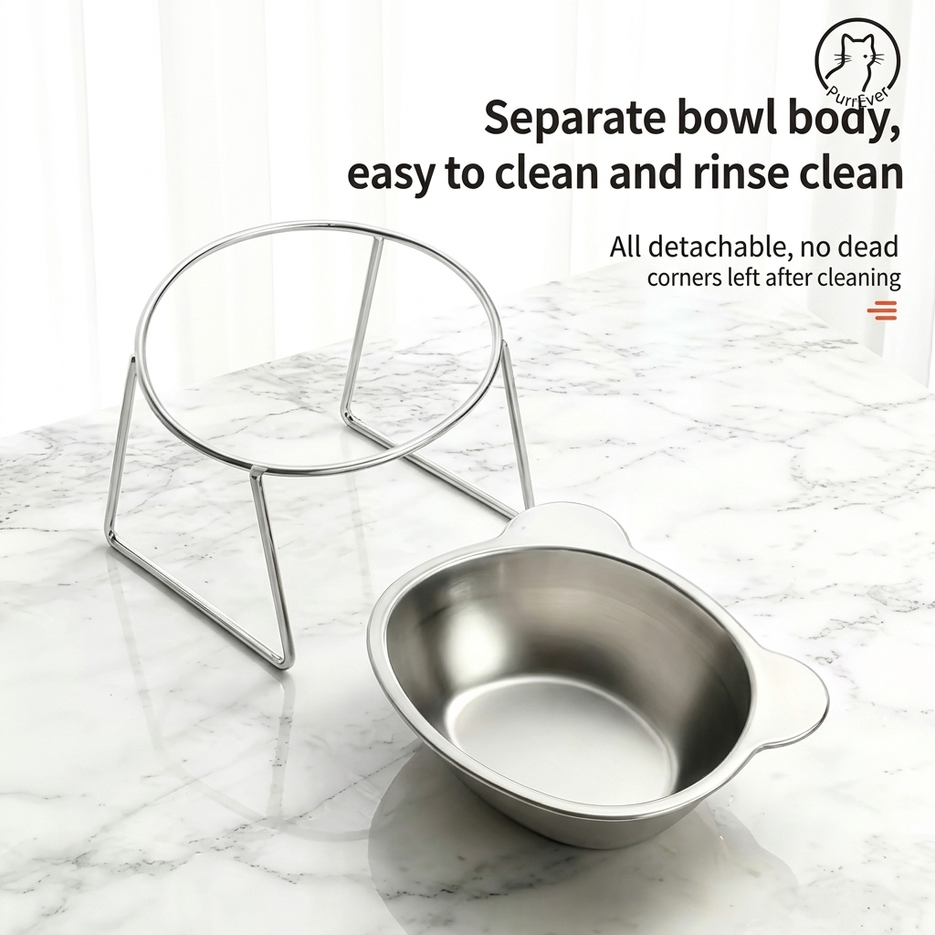 PurrEver - ErgoDine Elevated Bowl